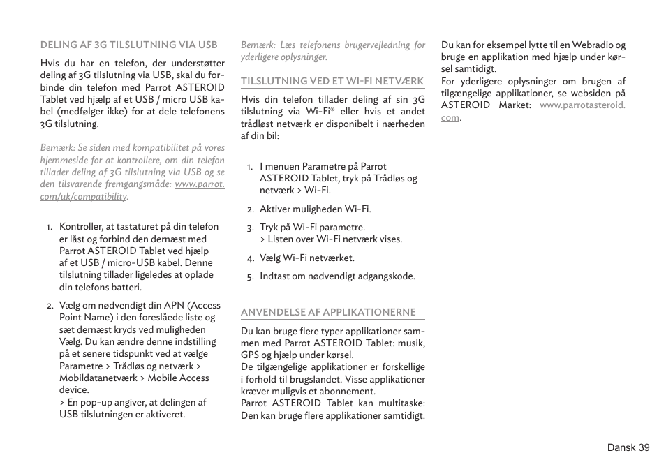 Parrot ASTEROID Tablet User Manual | Page 39 / 152