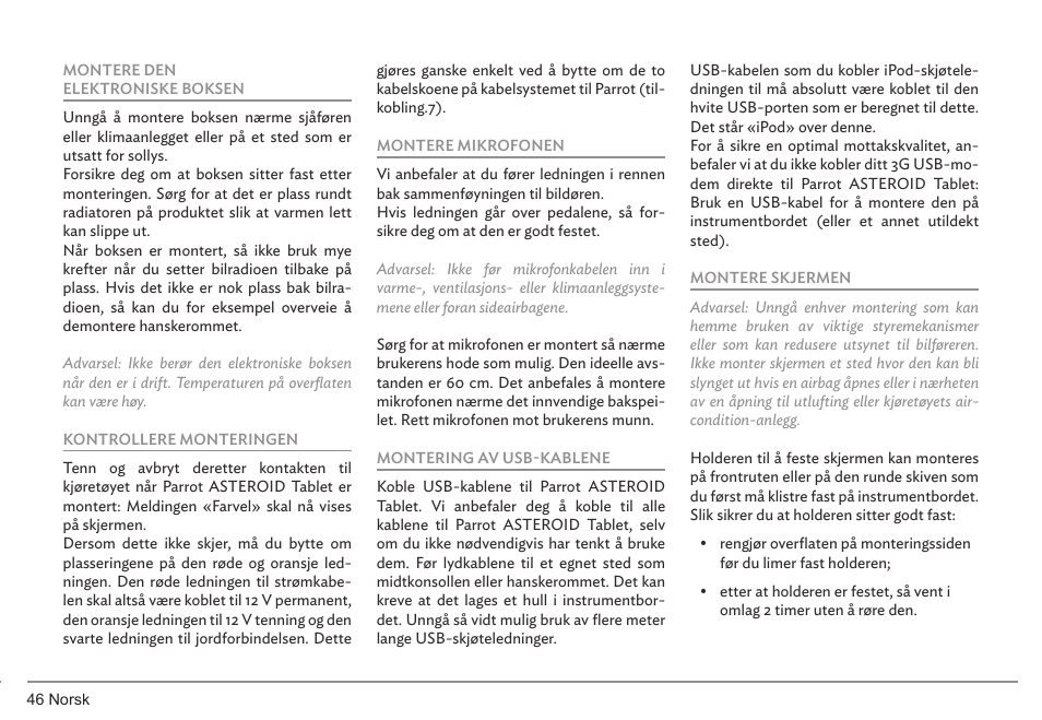 Parrot ASTEROID Tablet User Manual | Page 46 / 152