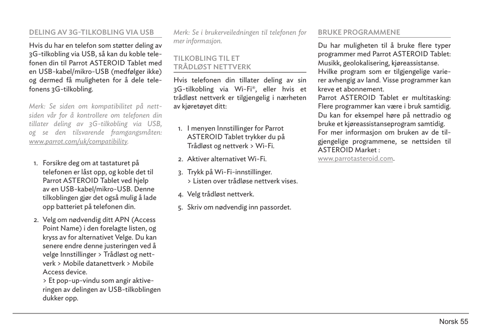 Parrot ASTEROID Tablet User Manual | Page 55 / 152