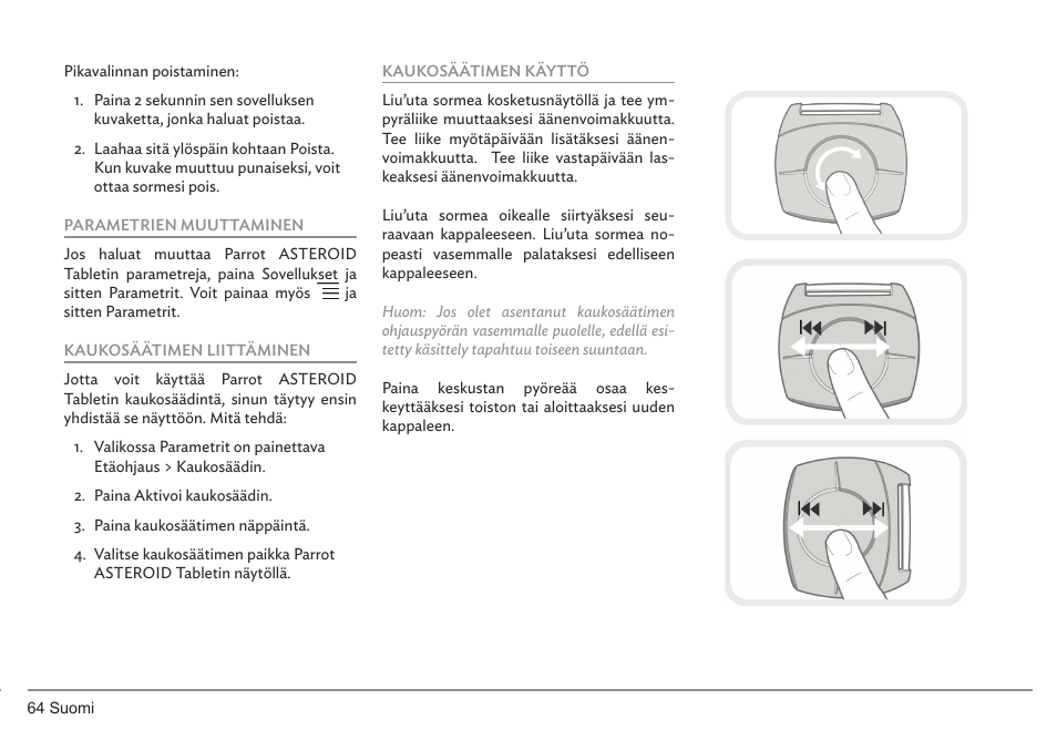 Parrot ASTEROID Tablet User Manual | Page 64 / 152