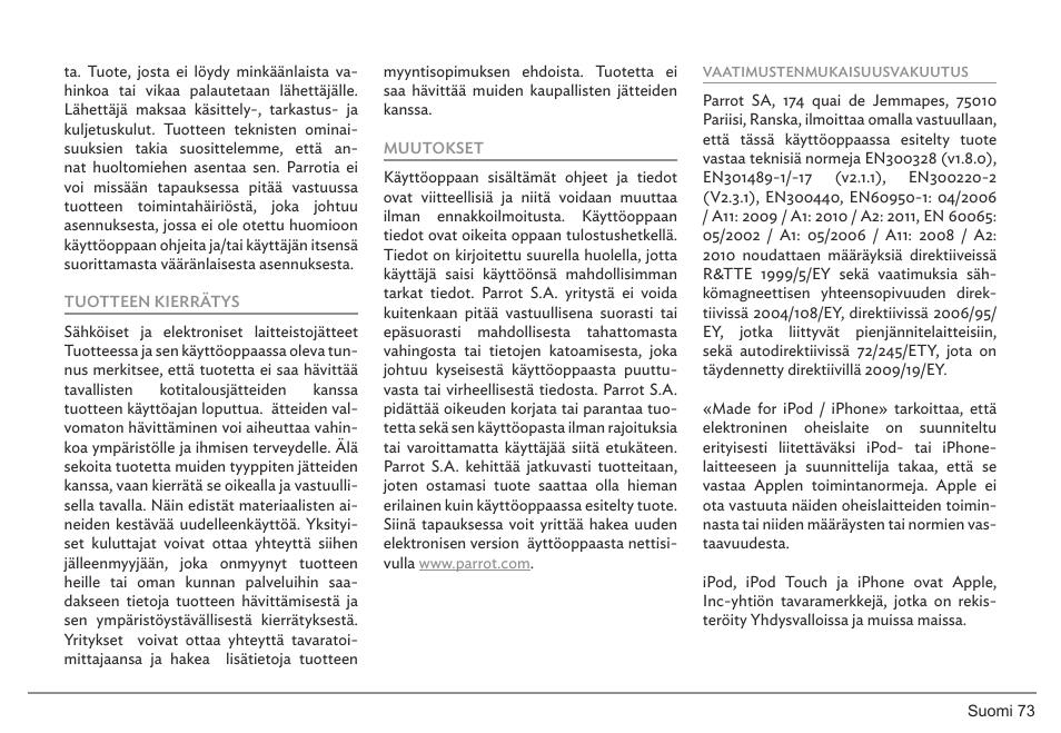 Parrot ASTEROID Tablet User Manual | Page 73 / 152