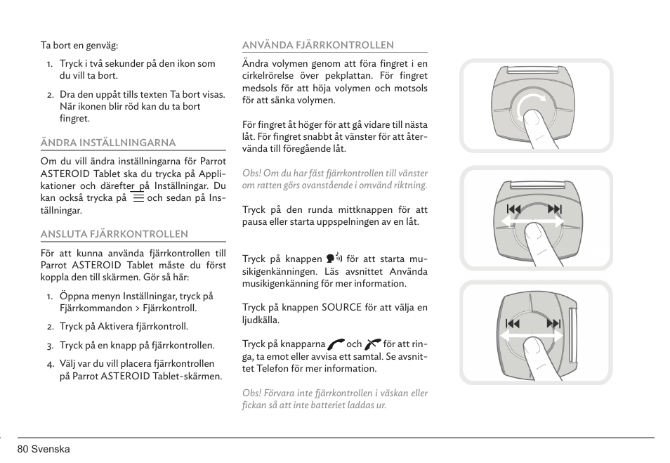 Parrot ASTEROID Tablet User Manual | Page 80 / 152