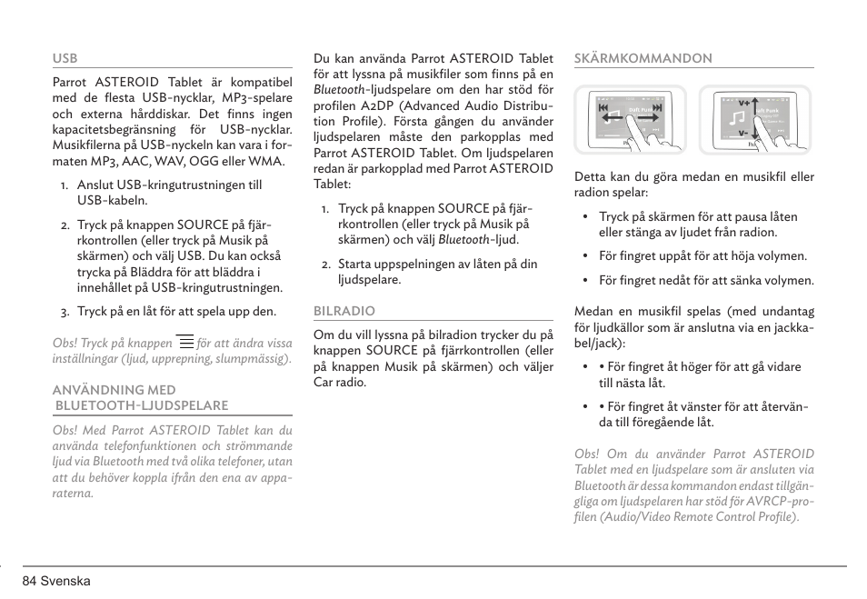 Parrot ASTEROID Tablet User Manual | Page 84 / 152