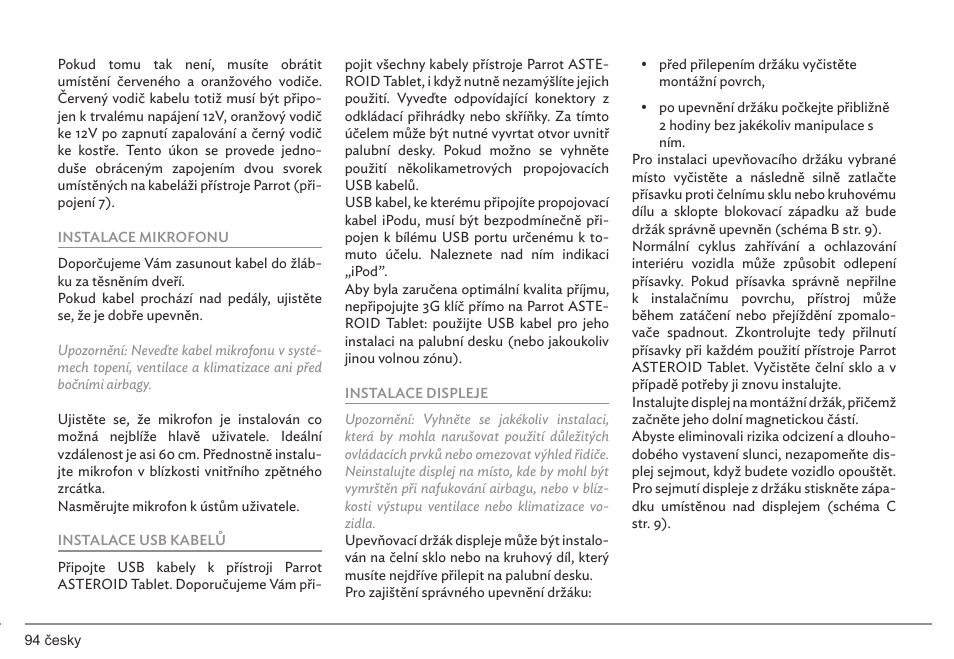 Parrot ASTEROID Tablet User Manual | Page 94 / 152