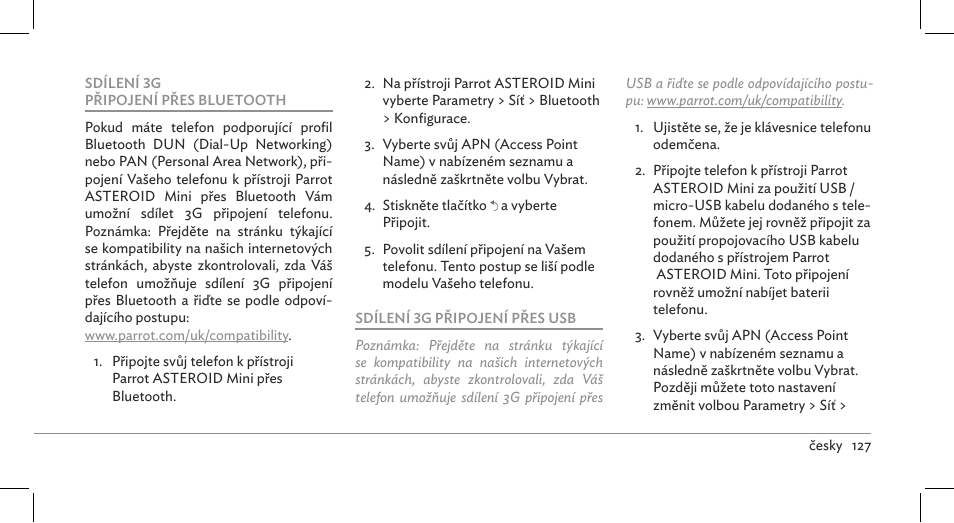 Parrot ASTEROID Mini User Manual | Page 127 / 196