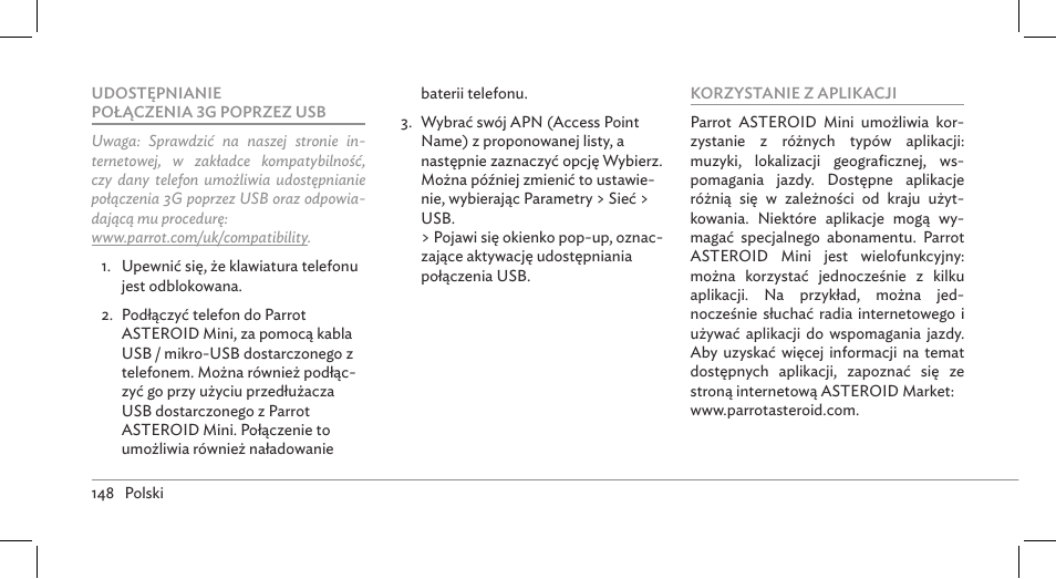 Parrot ASTEROID Mini User Manual | Page 148 / 196