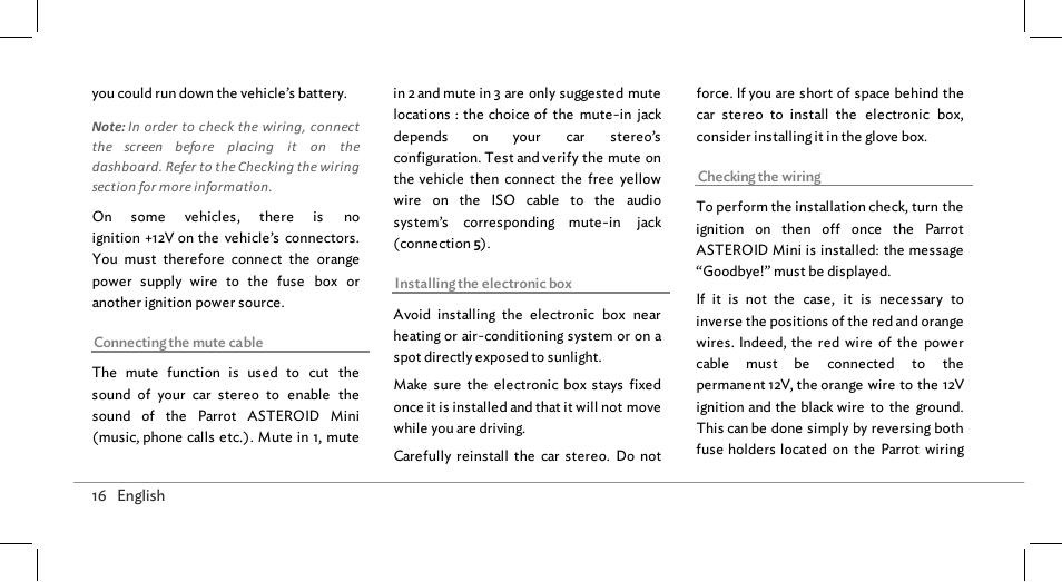 Parrot ASTEROID Mini User Manual | Page 16 / 196