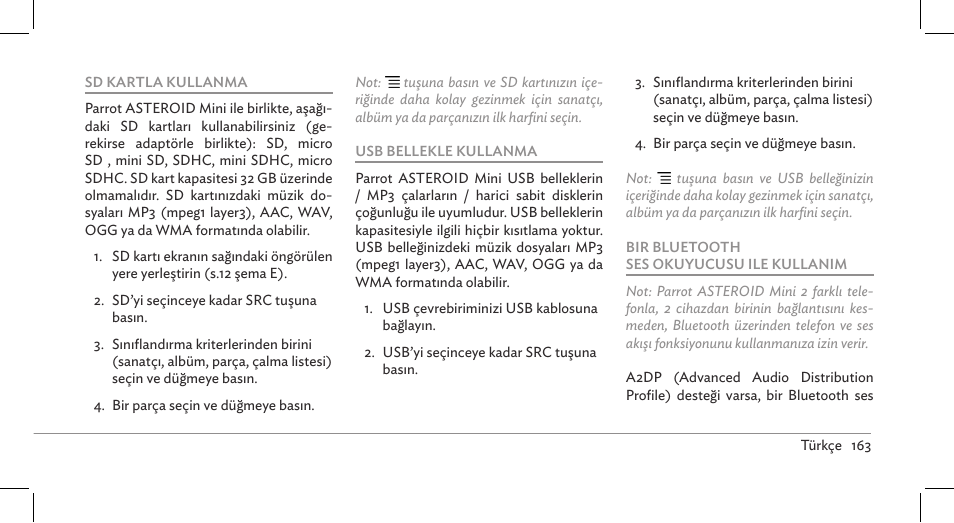 Parrot ASTEROID Mini User Manual | Page 163 / 196