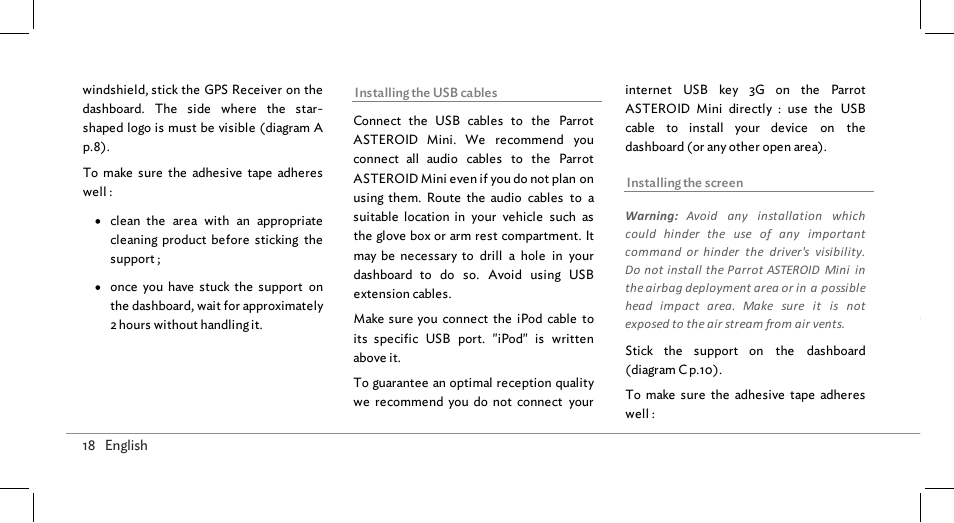 Parrot ASTEROID Mini User Manual | Page 18 / 196