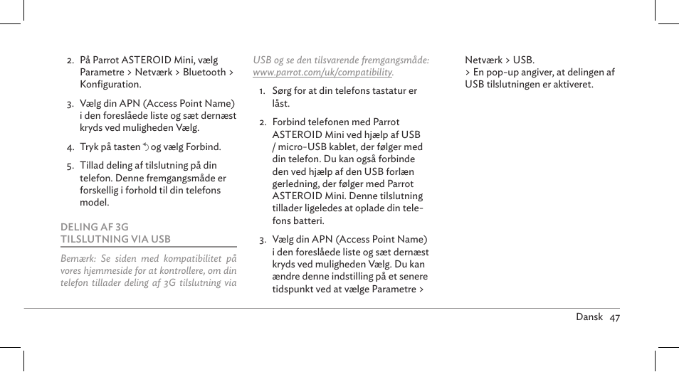 Parrot ASTEROID Mini User Manual | Page 47 / 196