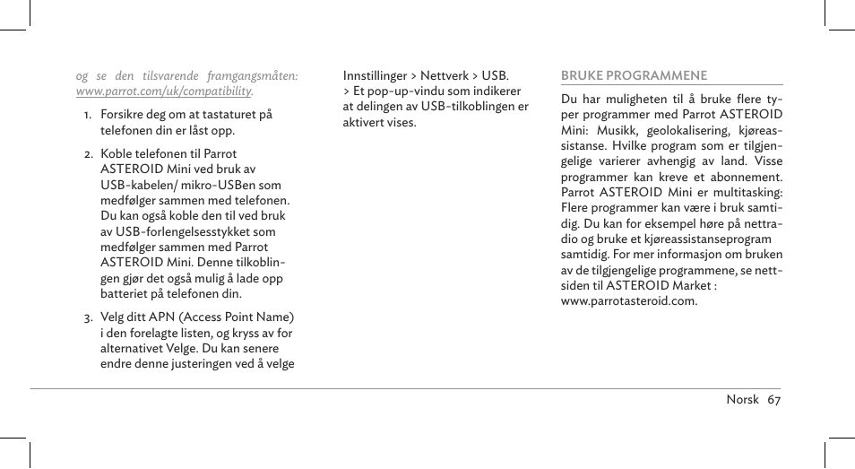 Parrot ASTEROID Mini User Manual | Page 67 / 196