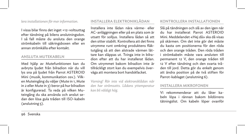 Parrot ASTEROID Mini User Manual | Page 96 / 196
