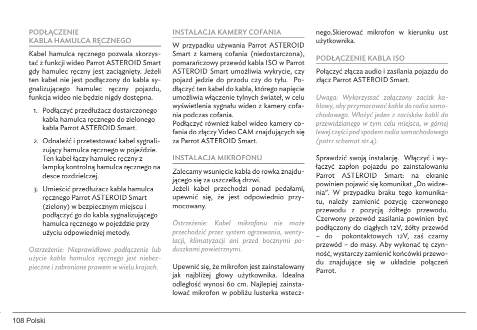 Parrot ASTEROID Smart User Manual | Page 108 / 152