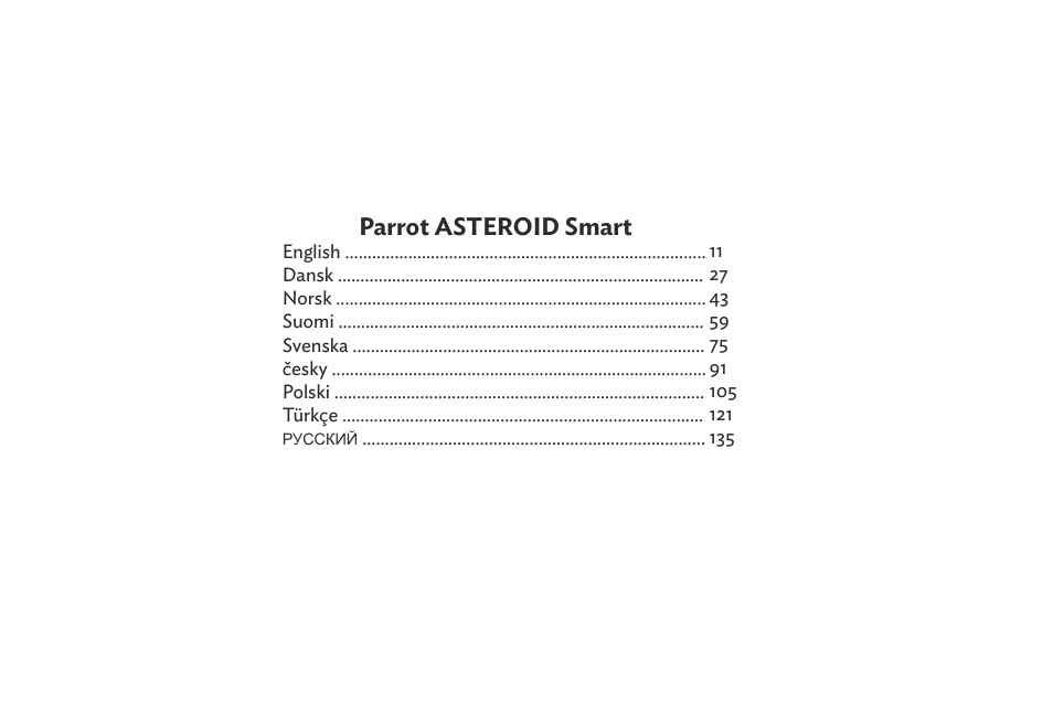 Parrot asteroid smart | Parrot ASTEROID Smart User Manual | Page 3 / 152
