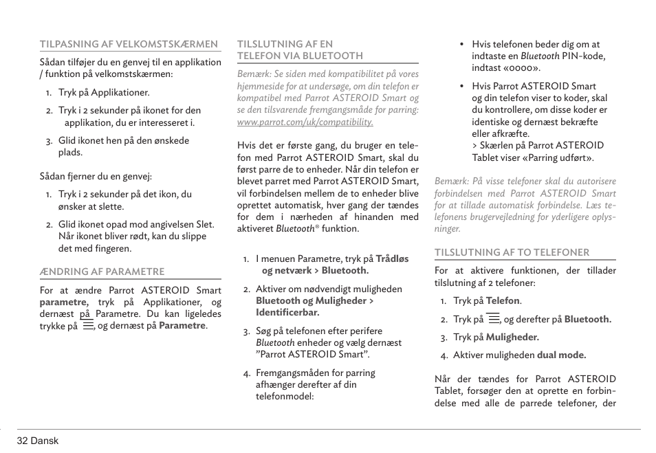 Parrot ASTEROID Smart User Manual | Page 32 / 152