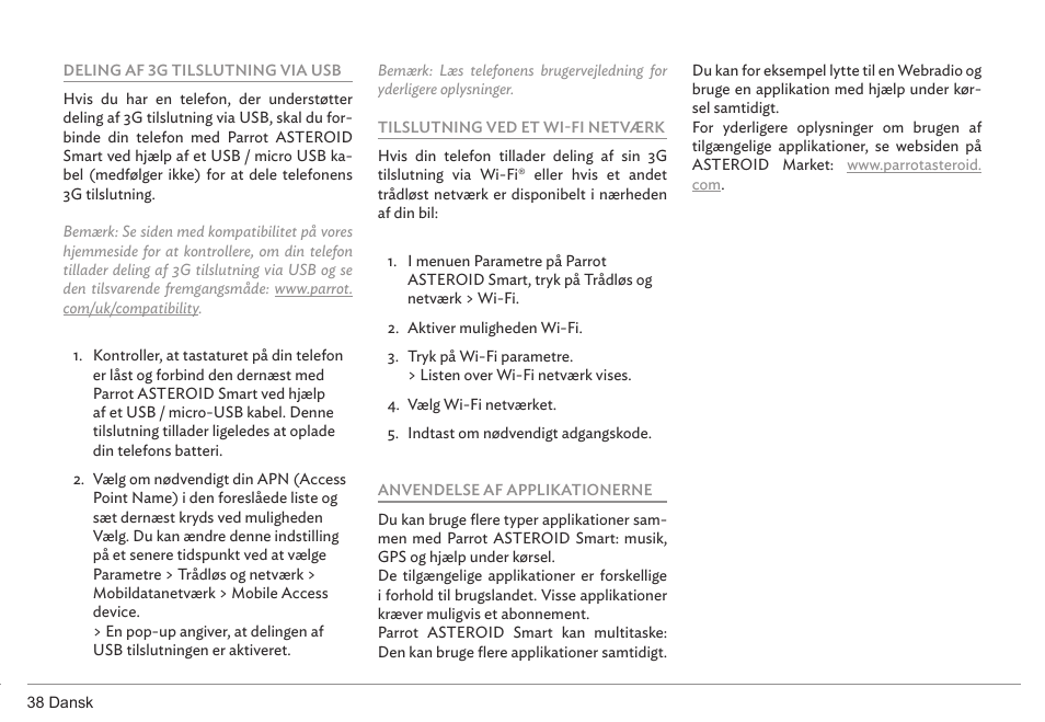Parrot ASTEROID Smart User Manual | Page 38 / 152