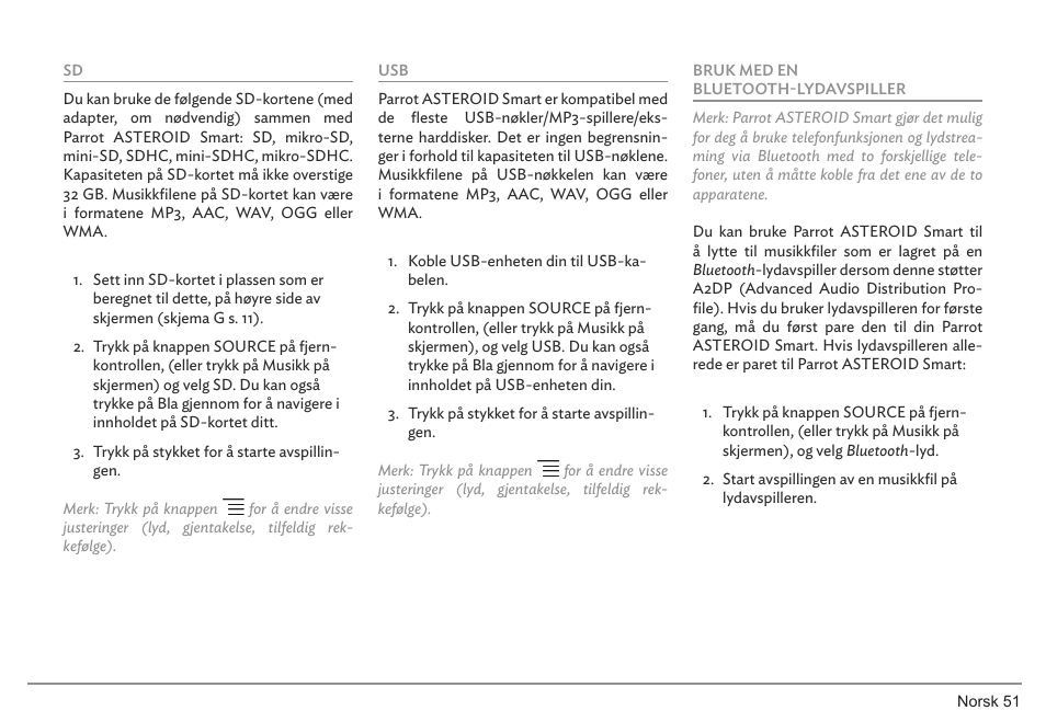 Parrot ASTEROID Smart User Manual | Page 51 / 152