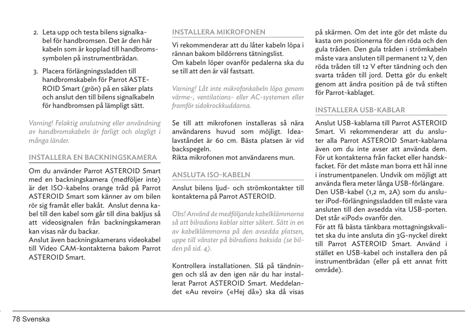 Parrot ASTEROID Smart User Manual | Page 78 / 152
