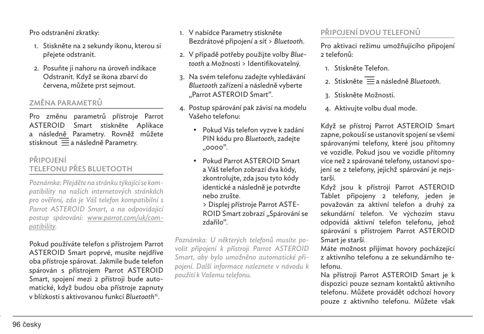 Parrot ASTEROID Smart User Manual | Page 96 / 152