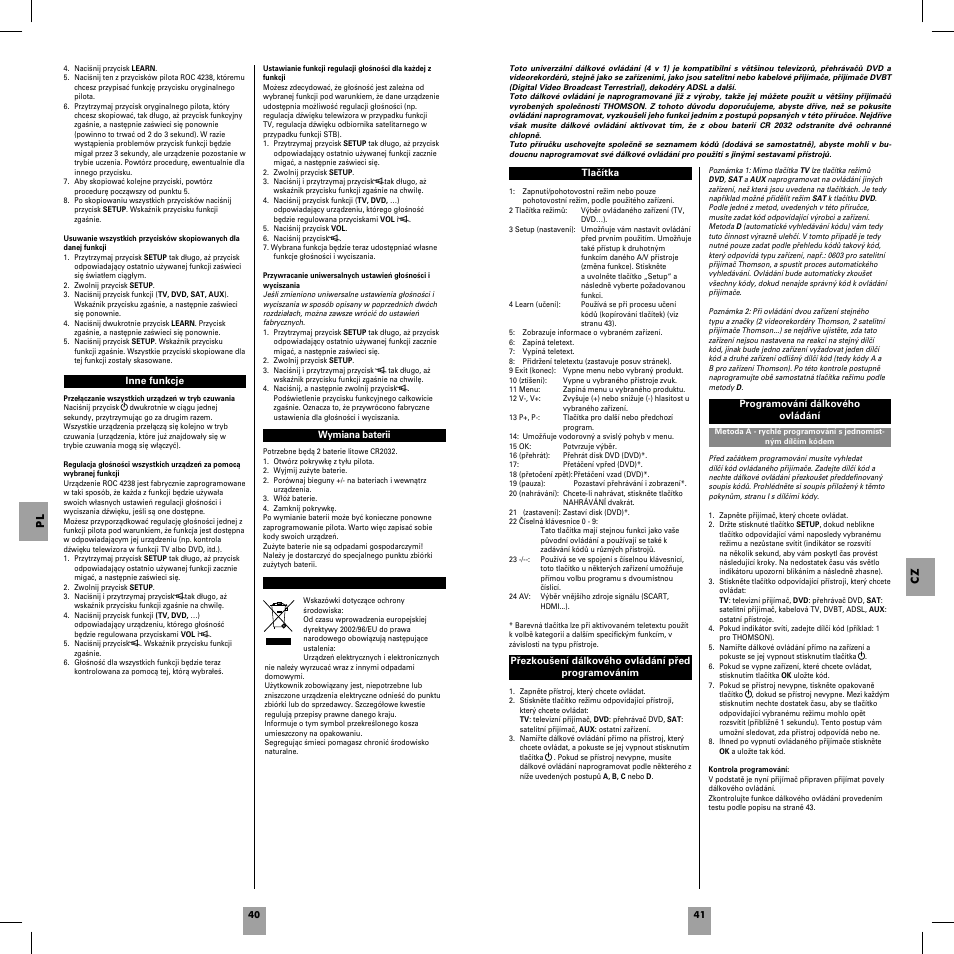 Pl cz | Hama ROC4239 User Manual | Page 22 / 34