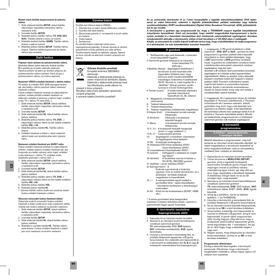 Cz h | Hama ROC4239 User Manual | Page 24 / 34