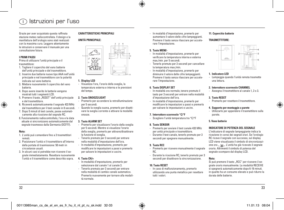 Istruzioni per l‘uso | Hama EWS-880 User Manual | Page 17 / 38