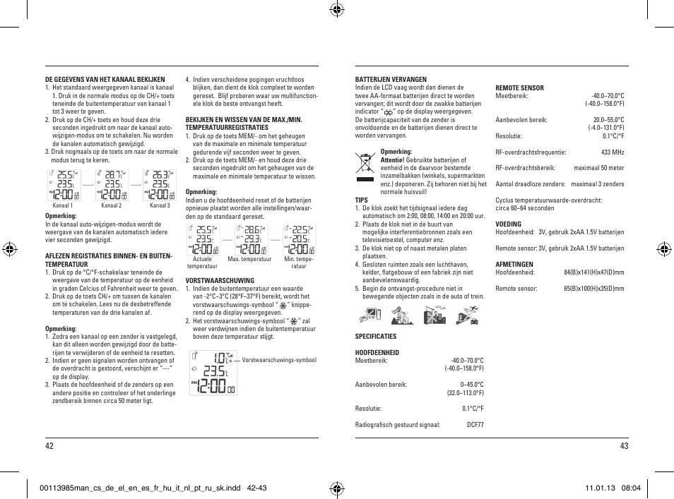 Hama EWS-880 User Manual | Page 22 / 38