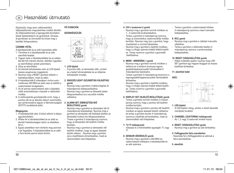 Használati útmutató | Hama EWS-880 User Manual | Page 26 / 38