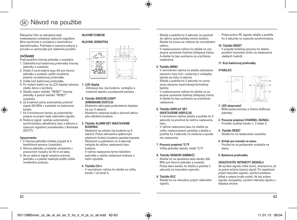 Návod na použitie | Hama EWS-880 User Manual | Page 32 / 38