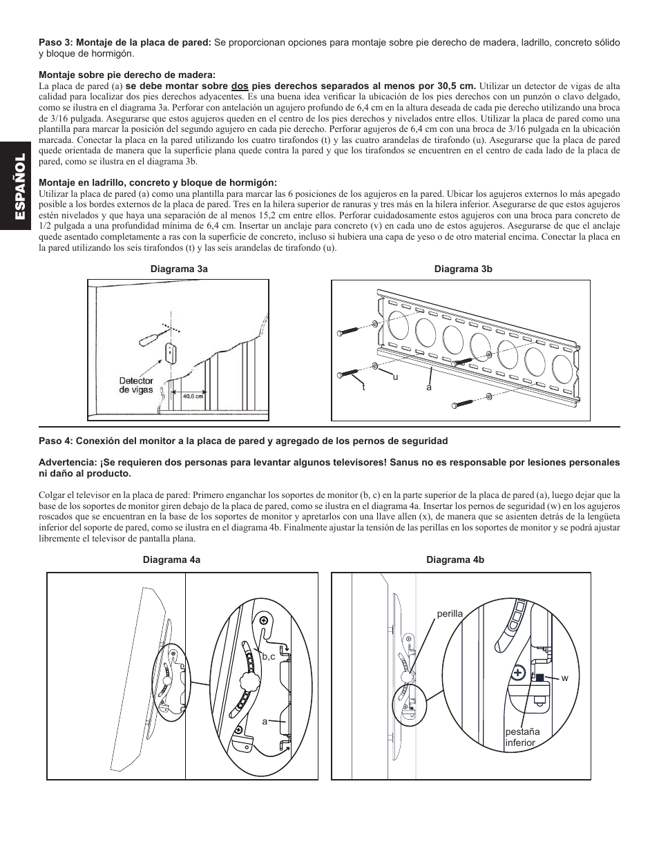 Esp añol | Hama VMPL50 User Manual | Page 10 / 34