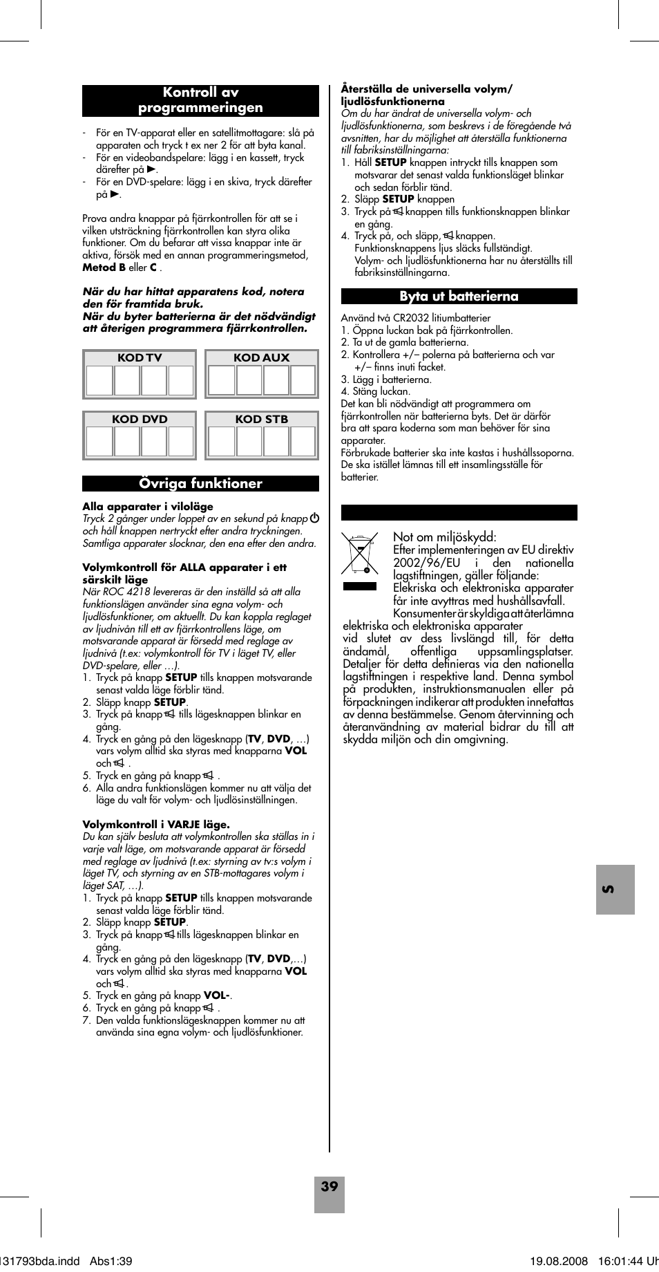 Hama ROC4218 User Manual | Page 44 / 54