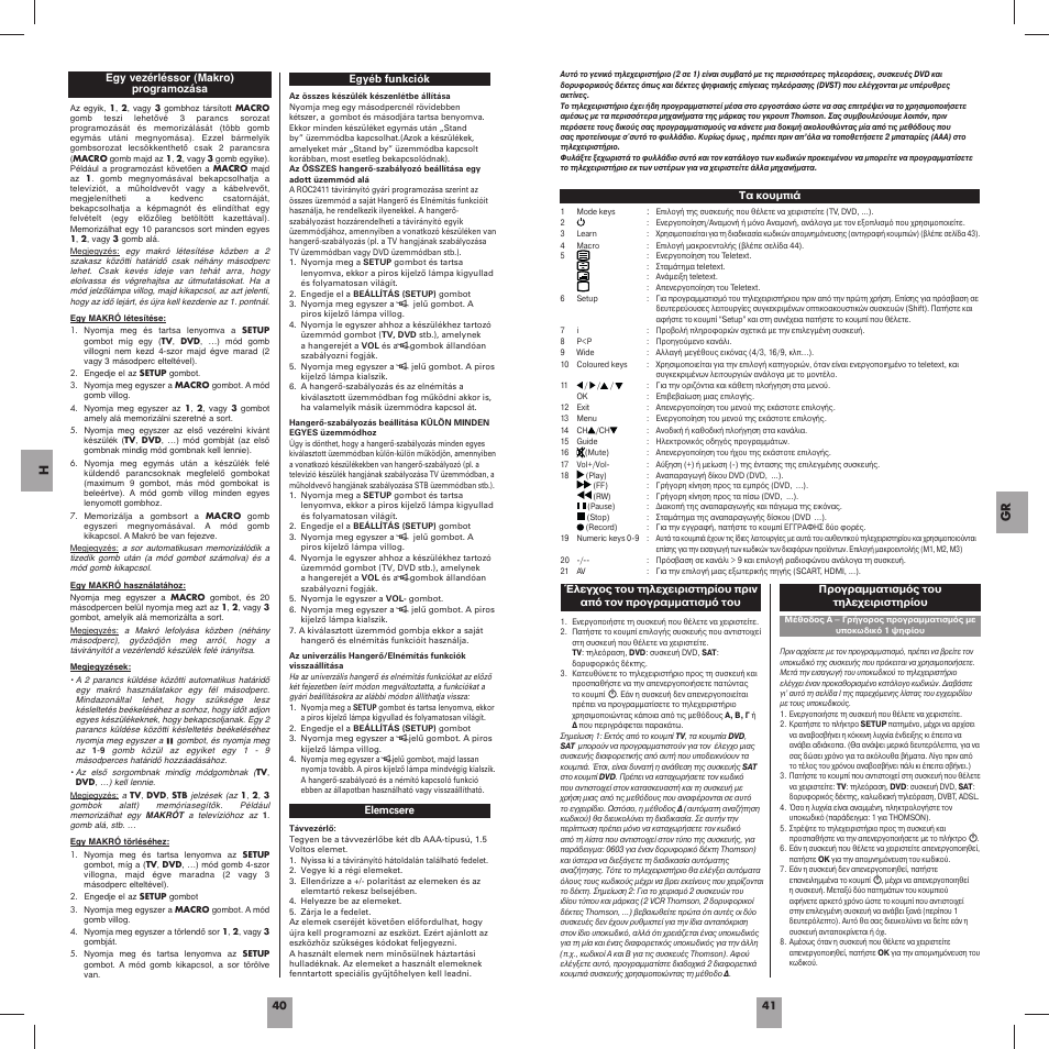 Thomson ROC2411 User Manual | Page 22 / 36