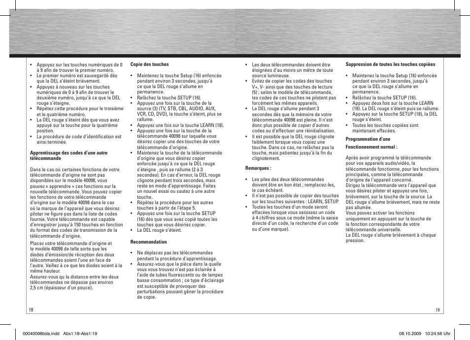 Hama Remote Control Universal 8in1 User Manual | Page 10 / 30