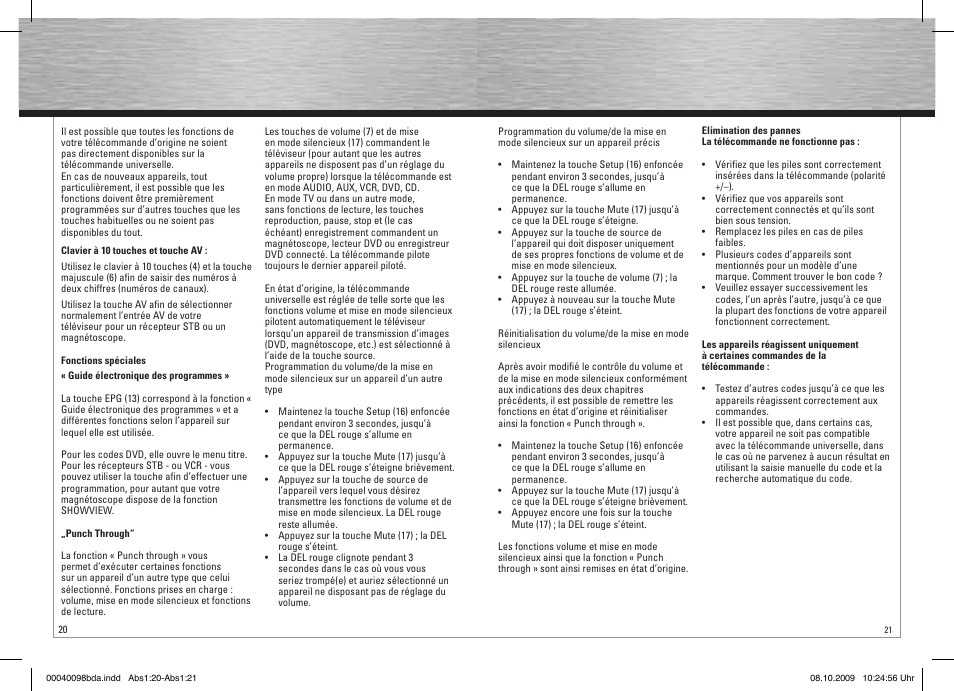 Hama Remote Control Universal 8in1 User Manual | Page 11 / 30