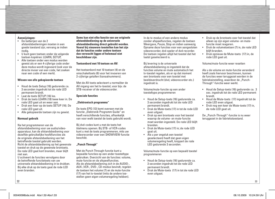 Hama Remote Control Universal 8in1 User Manual | Page 17 / 30