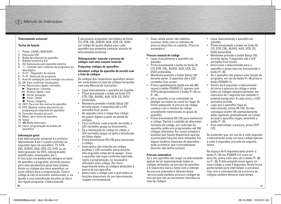 Hama Remote Control Universal 8in1 User Manual | Page 21 / 30