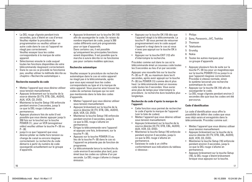 Hama Remote Control Universal 8in1 User Manual | Page 9 / 30