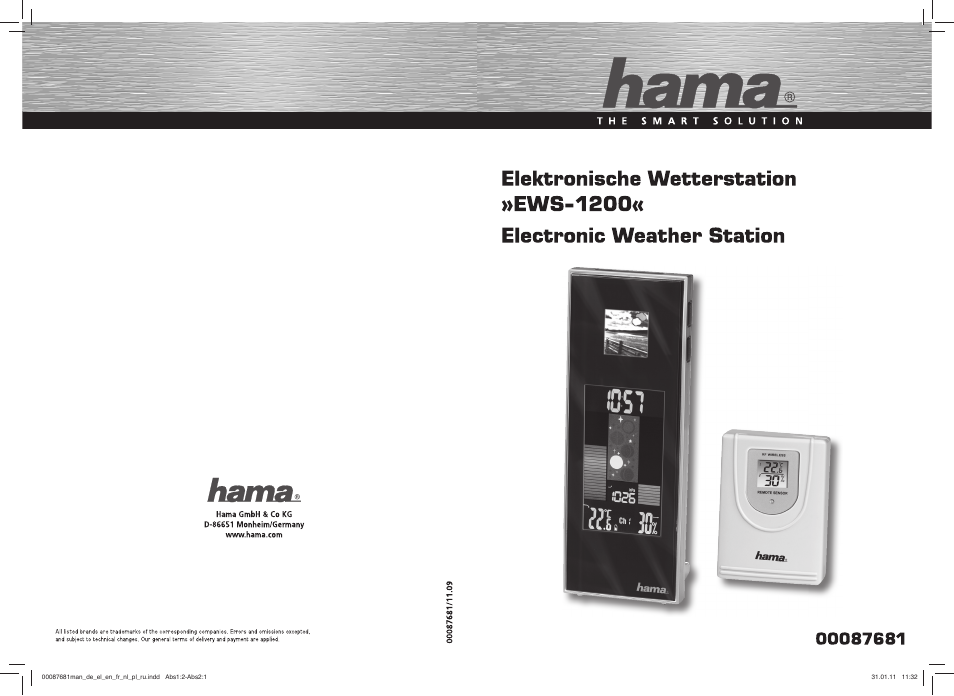 Hama EWS-1200 User Manual | 18 pages