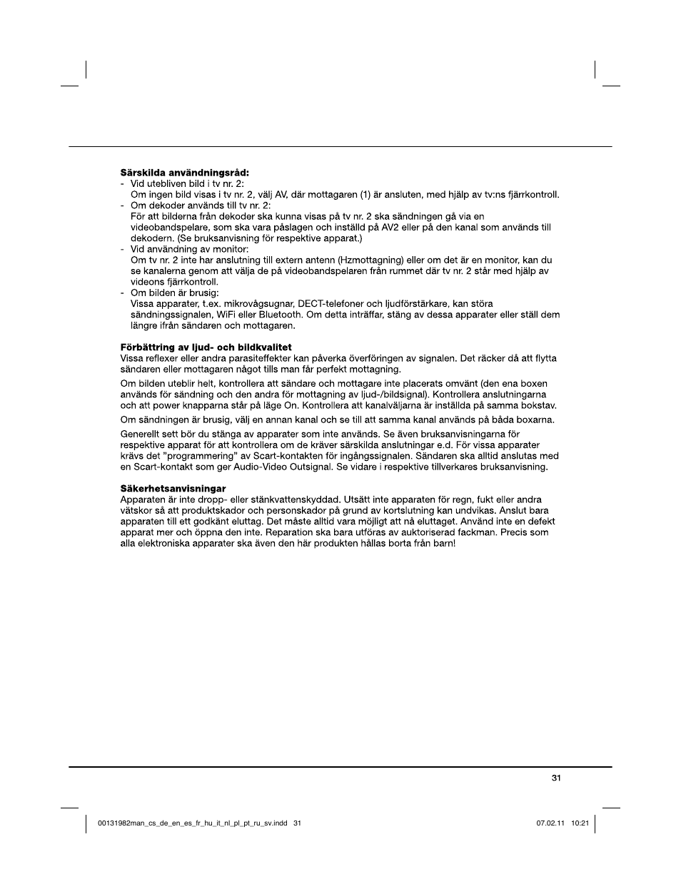 Hama VS6011 User Manual | Page 32 / 36