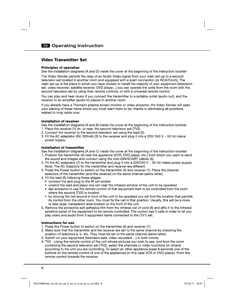 Hama VS6011 User Manual | Page 9 / 36