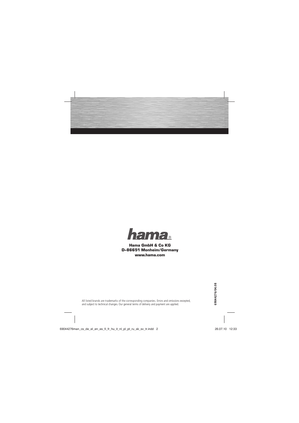 Hama Mobille DVB-T Antenna User Manual | 20 pages