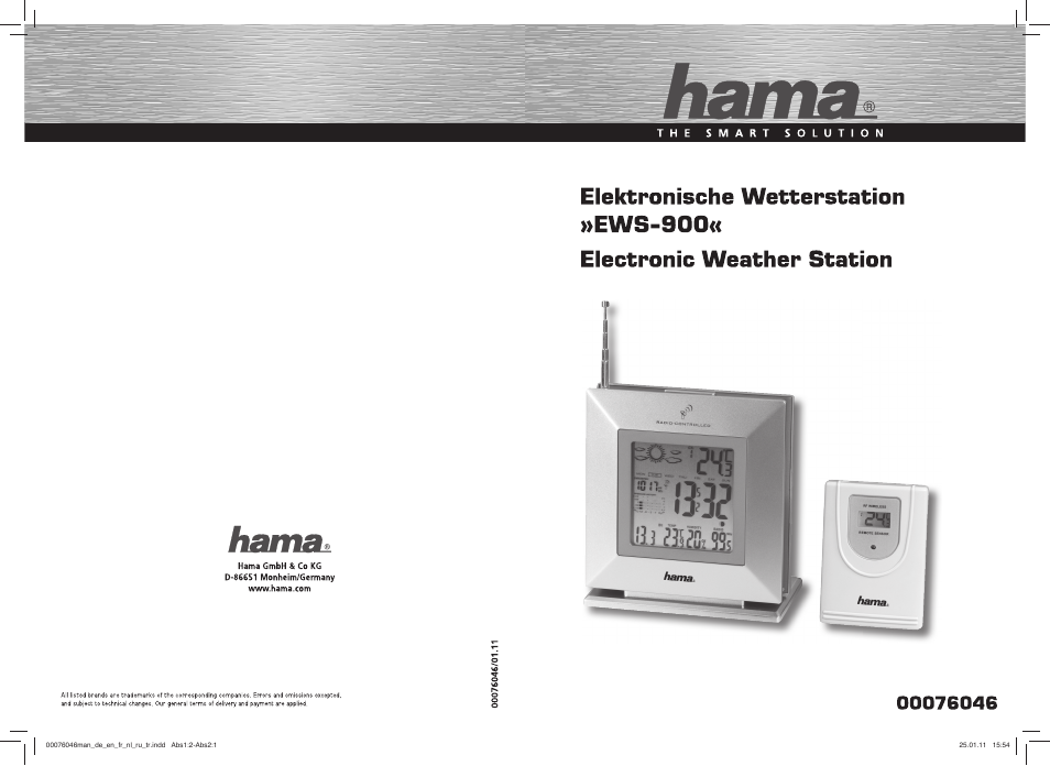 Hama EWS-900 User Manual | 10 pages