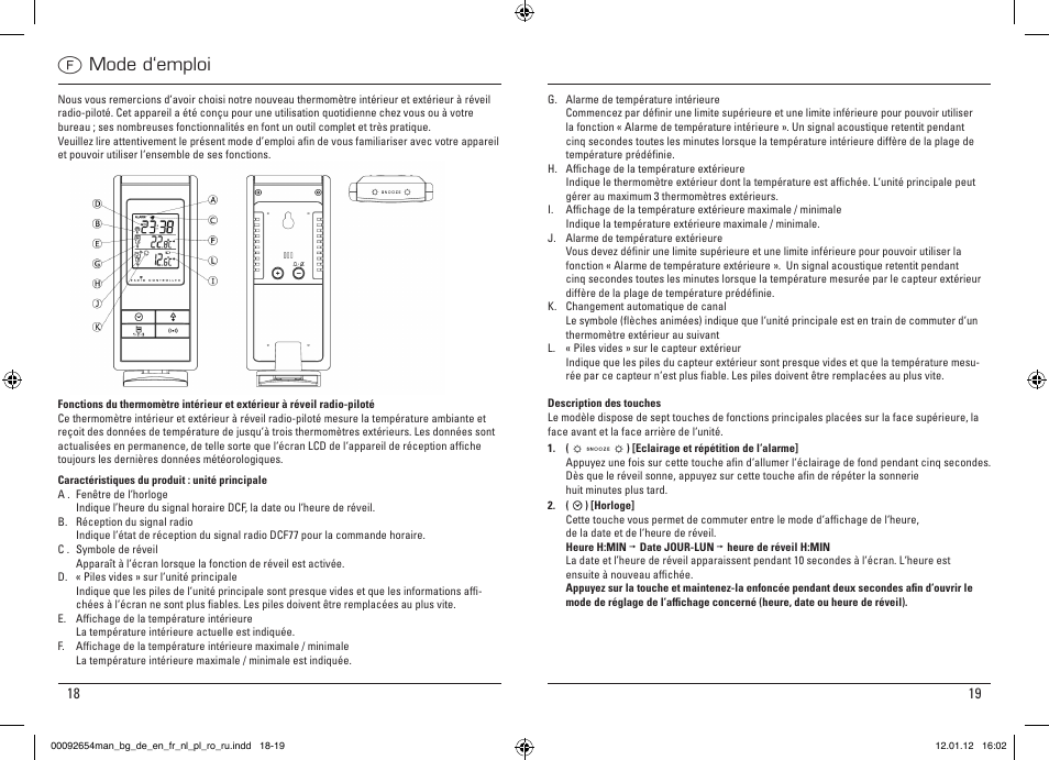 Fmode d‘emploi | Hama EWS-170 User Manual | Page 10 / 32