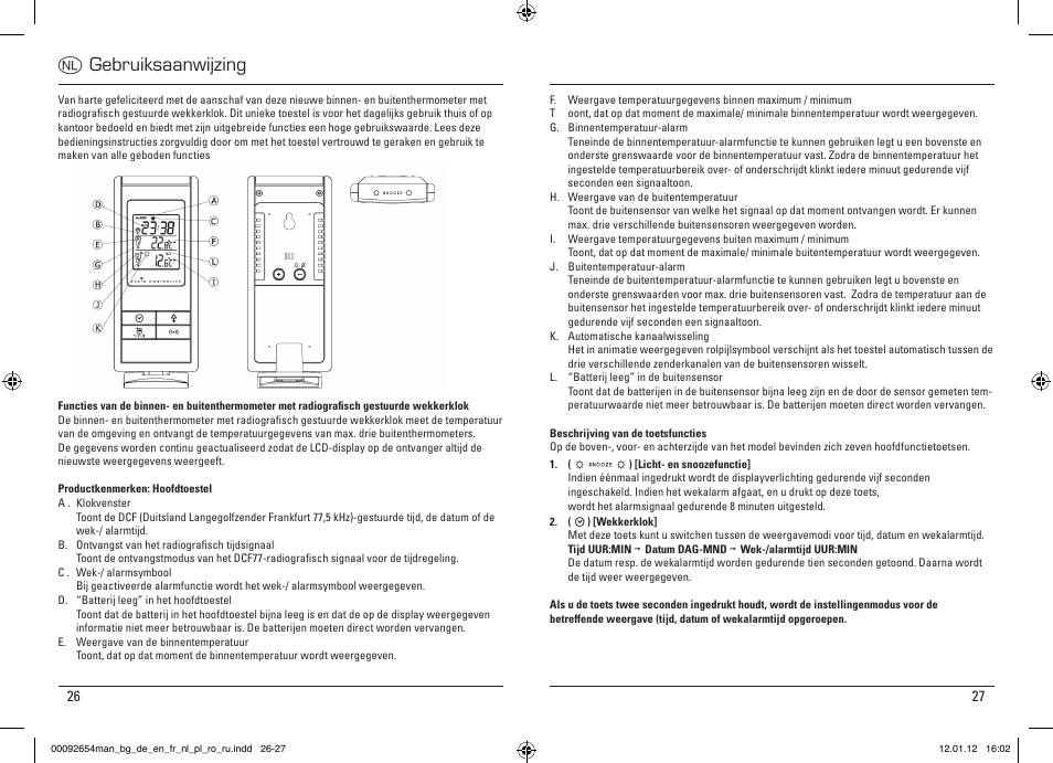 Ogebruiksaanwijzing | Hama EWS-170 User Manual | Page 14 / 32