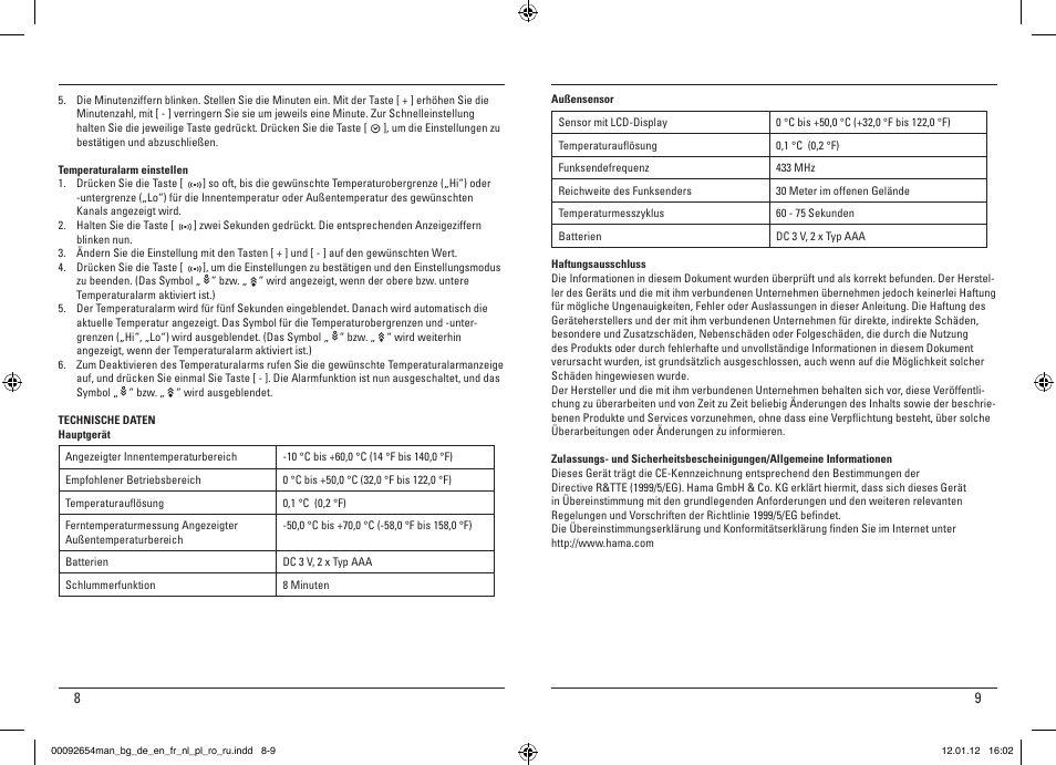 Hama EWS-170 User Manual | Page 5 / 32