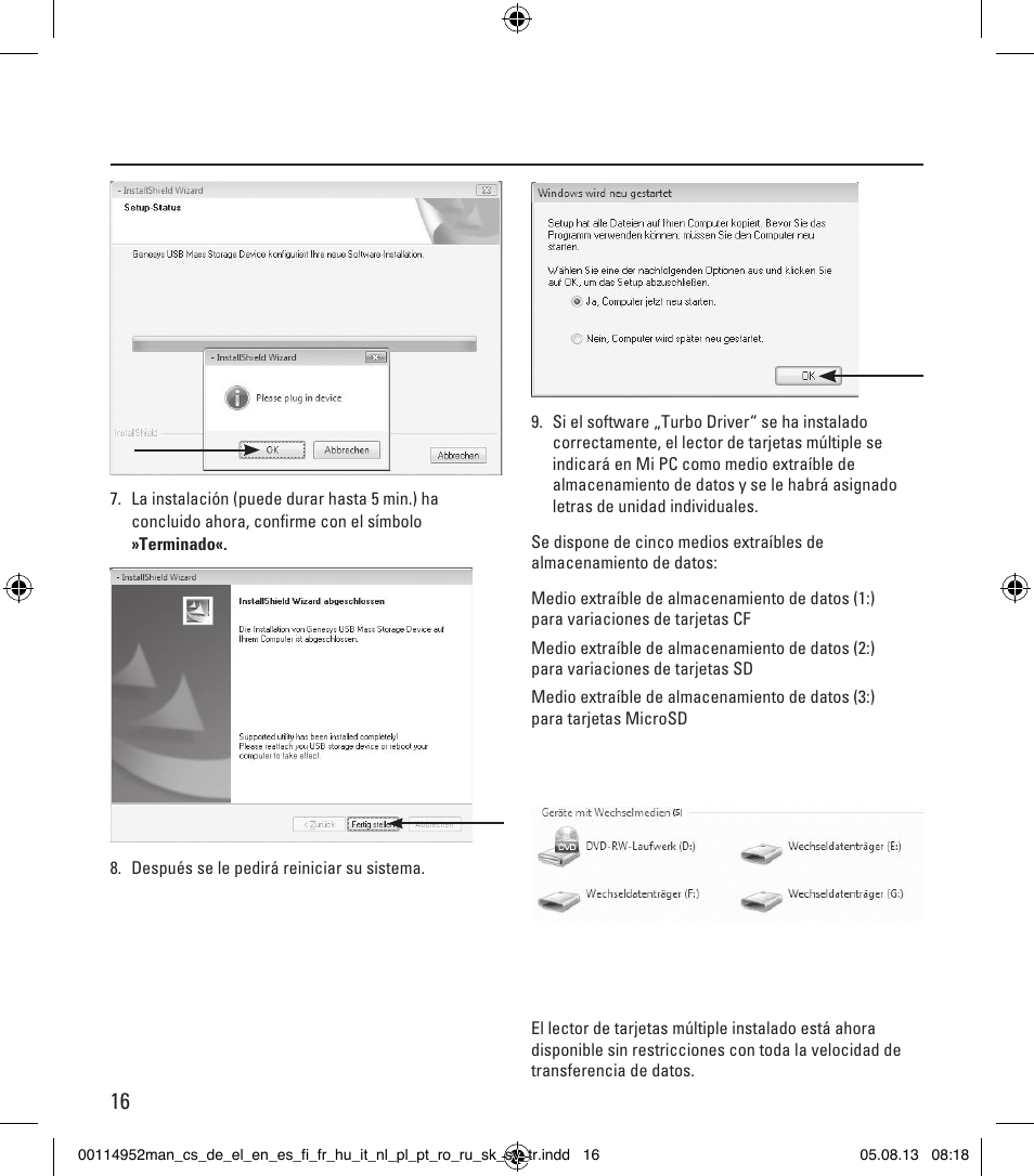 Hama Card Reader SuperSpeed 3in1 User Manual | Page 16 / 70