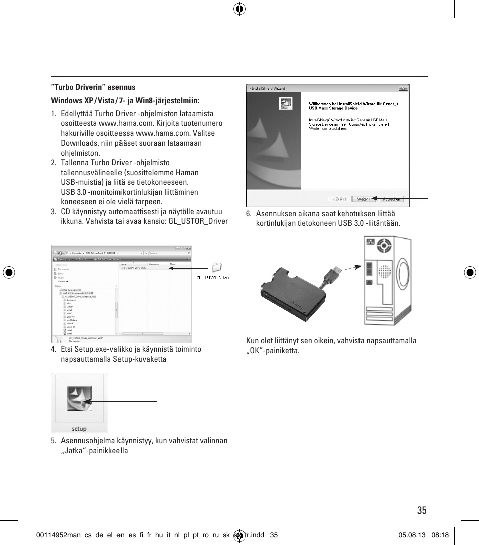 Hama Card Reader SuperSpeed 3in1 User Manual | Page 35 / 70