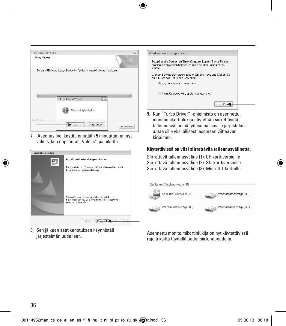 Hama Card Reader SuperSpeed 3in1 User Manual | Page 36 / 70