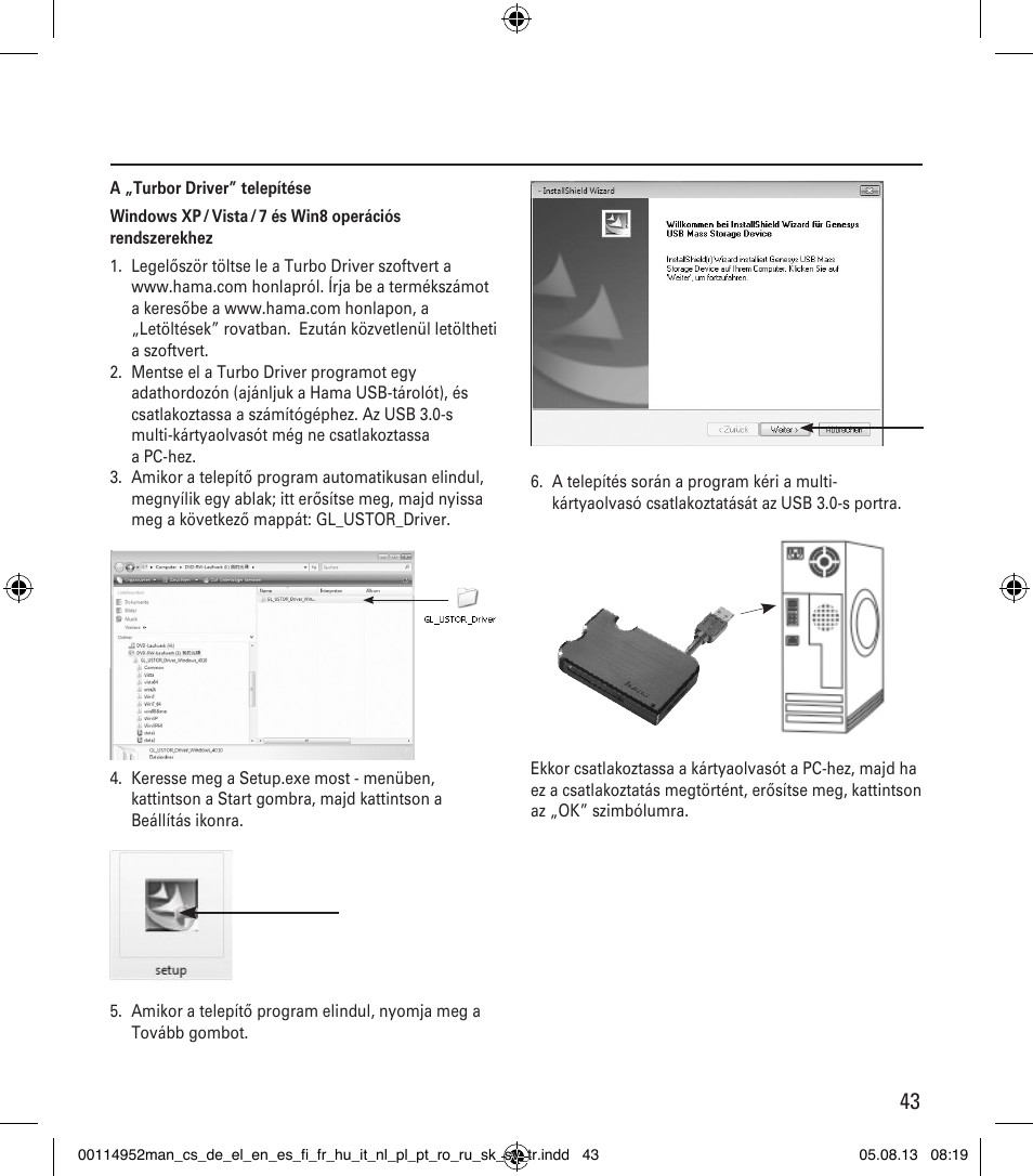 Hama Card Reader SuperSpeed 3in1 User Manual | Page 43 / 70