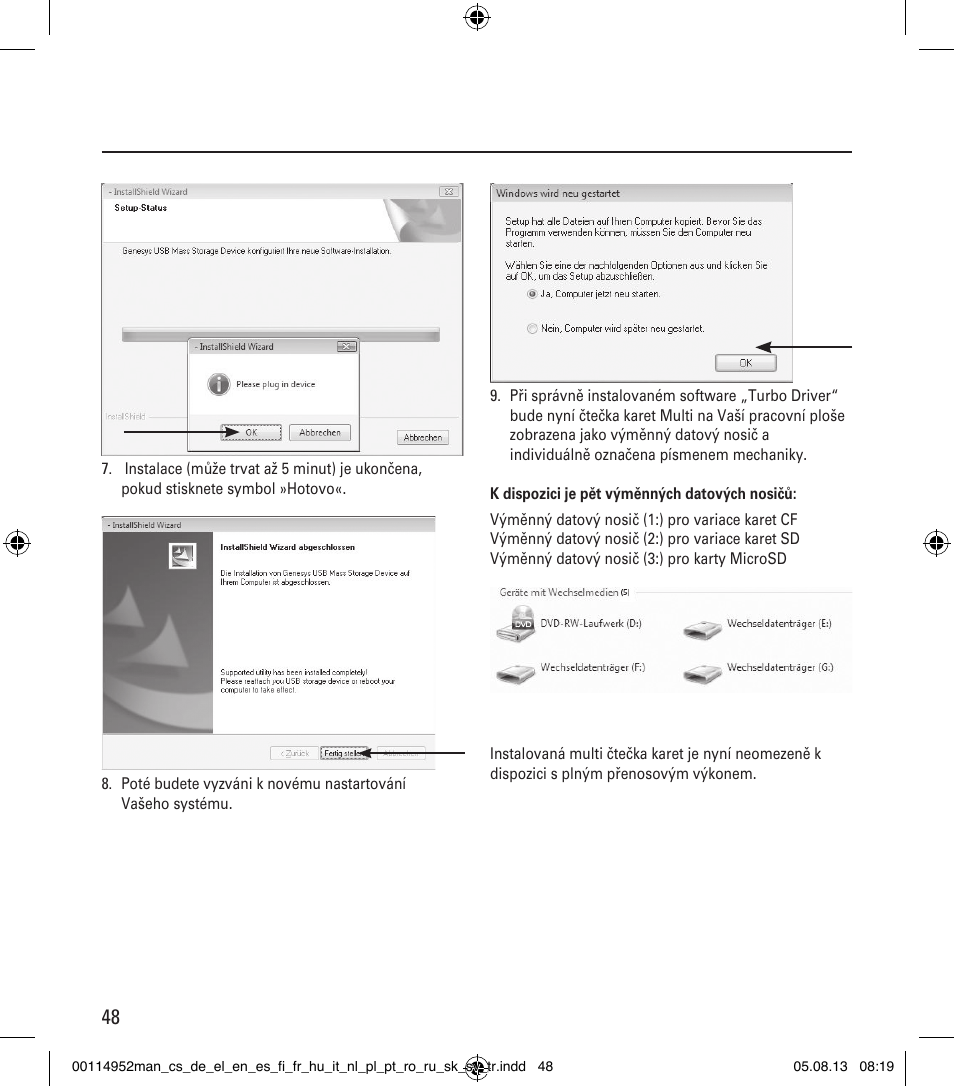 Hama Card Reader SuperSpeed 3in1 User Manual | Page 48 / 70